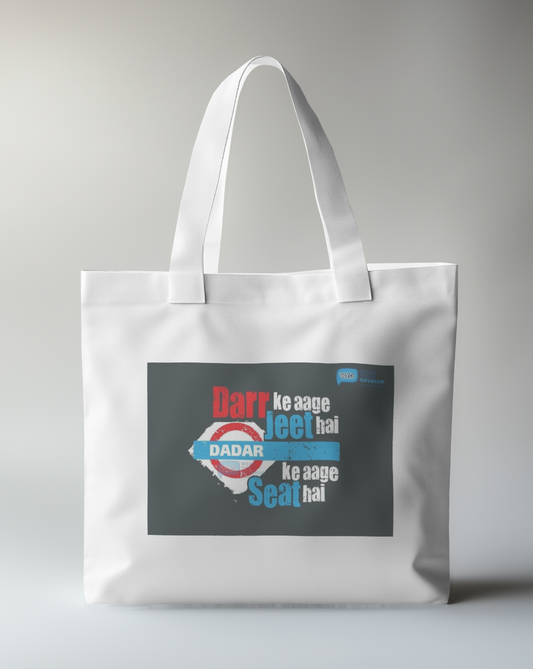 "Dadar Ke Aage Seat Hai"-Hand-Painted Tote Bag